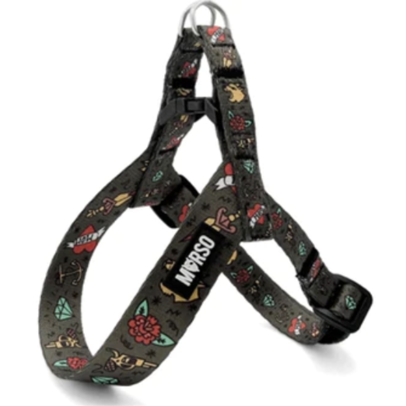 Morso Mini-Hundegeschirr Einstellbar Recycelt Ink Tank Green